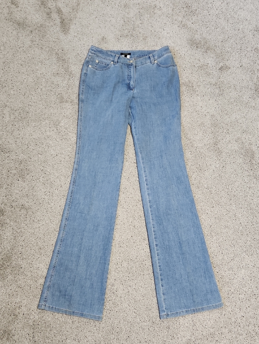 Escada Flare Leg Denim Medium Wash Jeans Size 36/US 6 - Picture 2 of 10